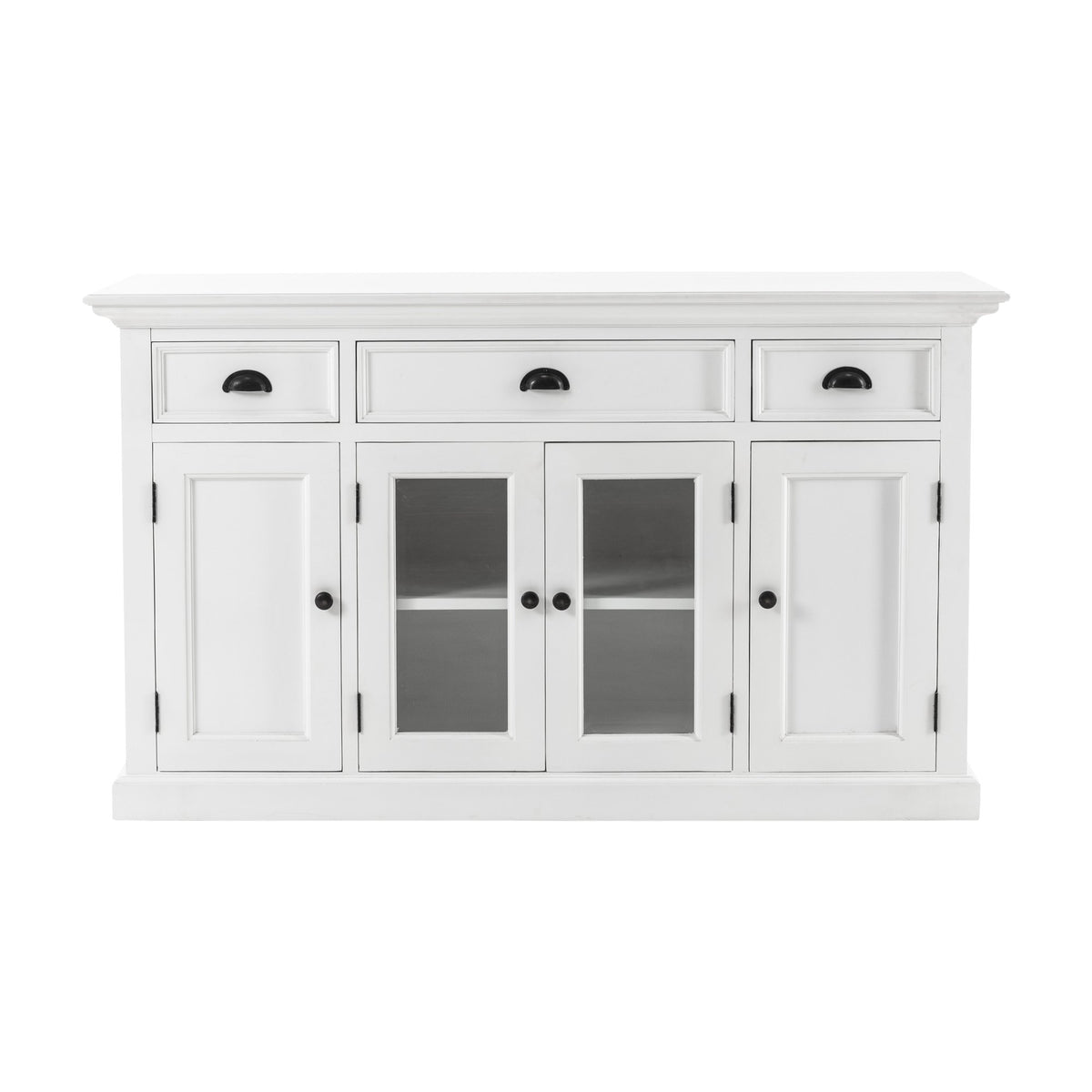 NovaSolo Halifax Buffet with 4 Doors 3 Drawers, Classic White