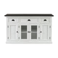 NovaSolo Halifax Contrast Buffet with 4 Doors 3 Drawers, Classic White & Black