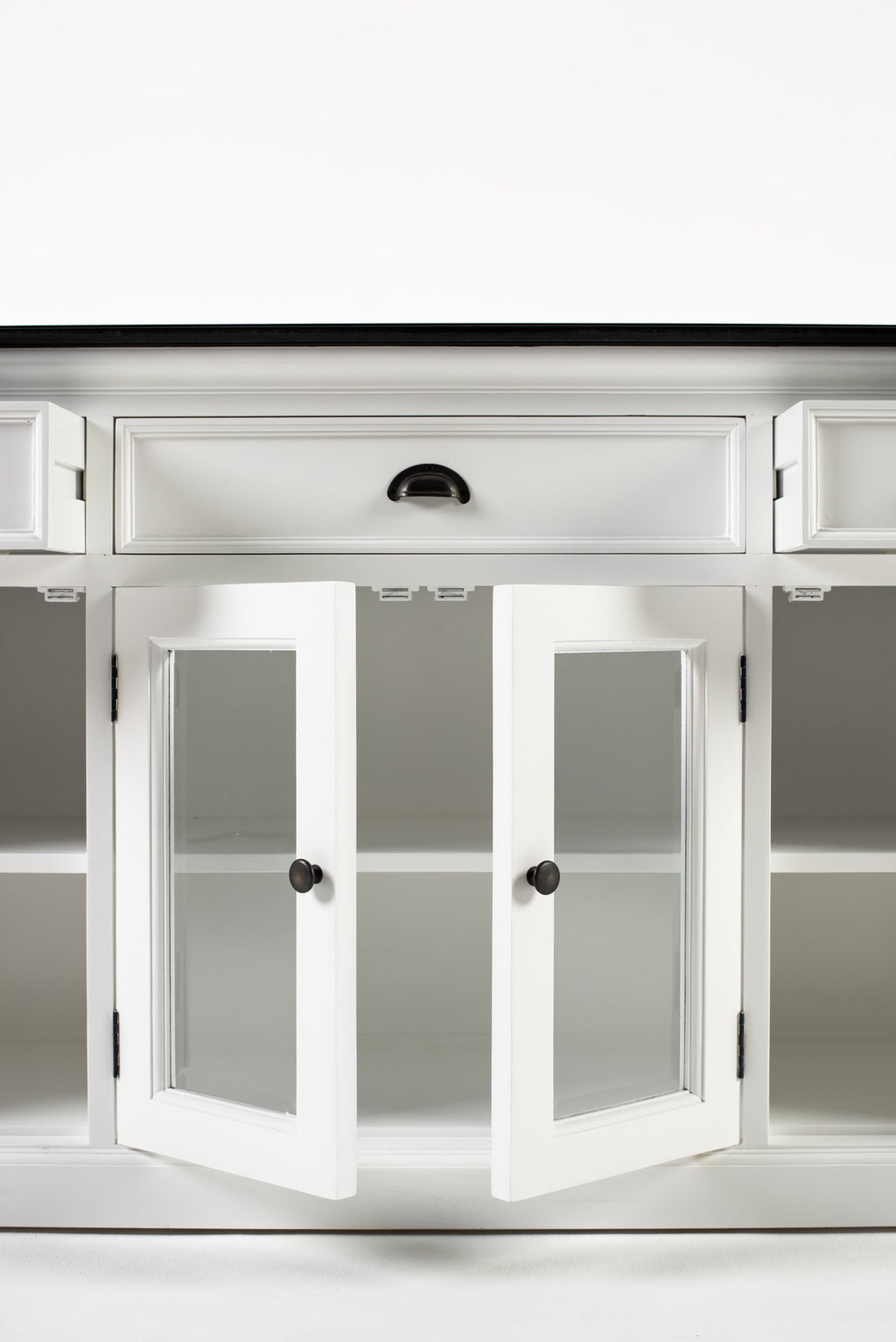 NovaSolo Halifax Contrast Buffet with 4 Doors 3 Drawers, Classic White & Black – view 10