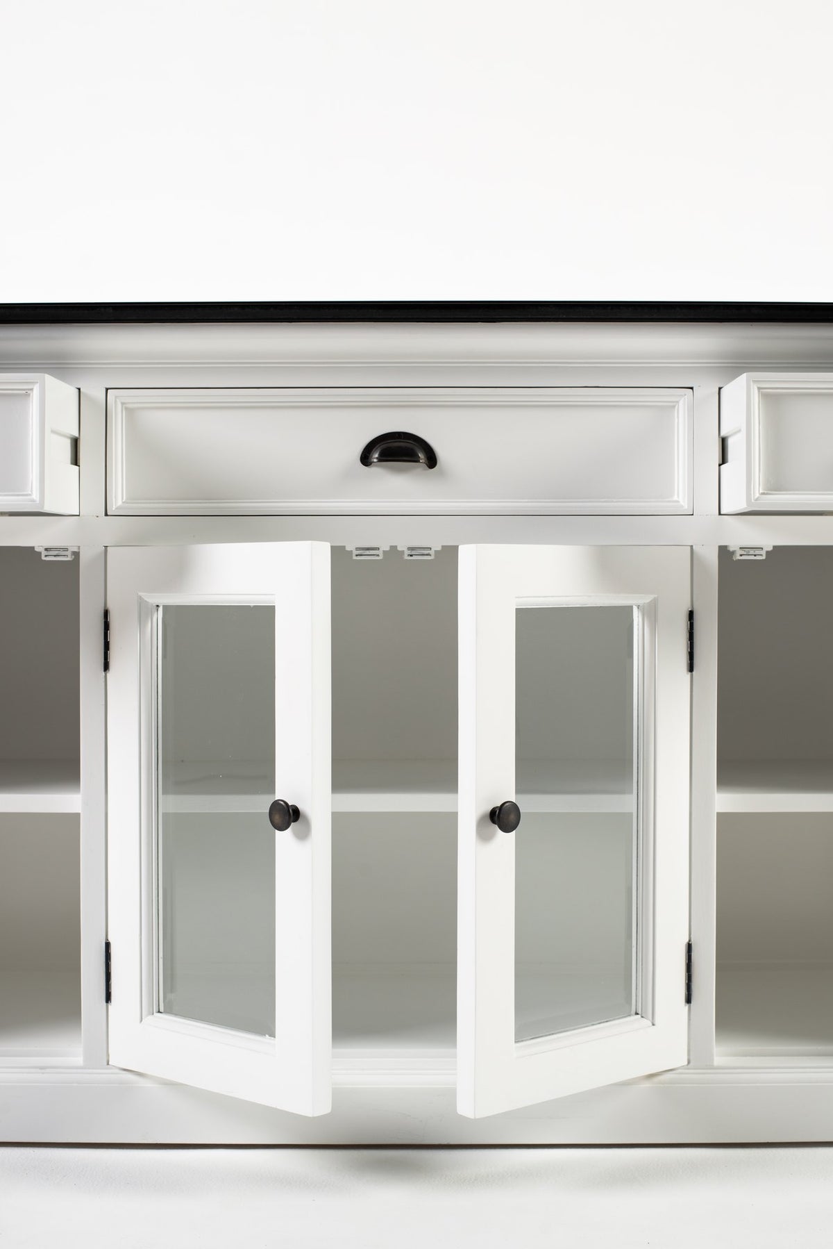 NovaSolo Halifax Contrast Buffet with 4 Doors 3 Drawers, Classic White & Black – view 10