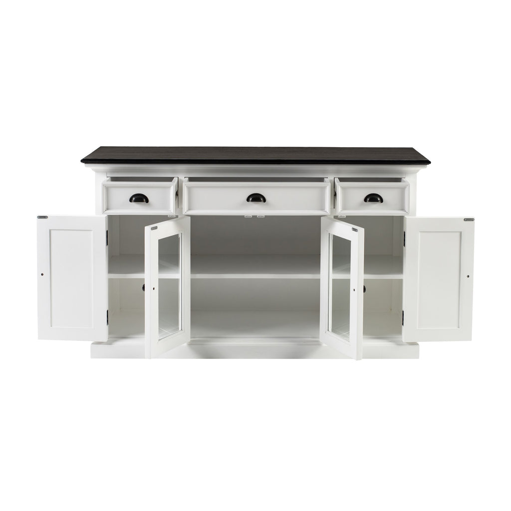 NovaSolo Halifax Contrast Buffet with 4 Doors 3 Drawers, Classic White & Black – view 2