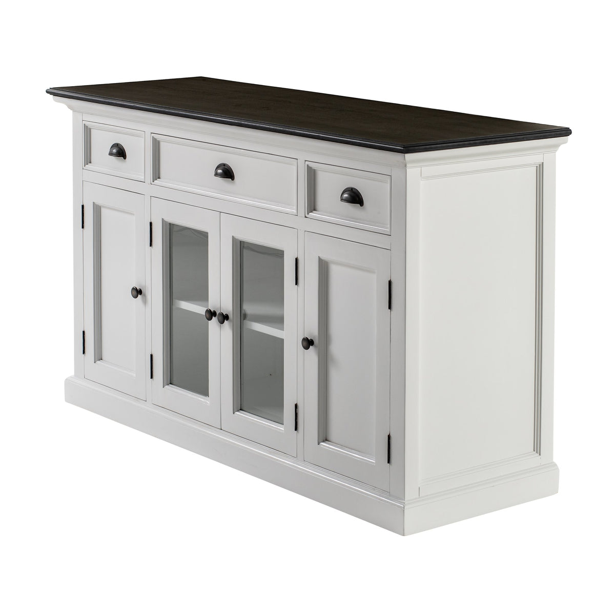 NovaSolo Halifax Contrast Buffet with 4 Doors 3 Drawers, Classic White & Black – view 3
