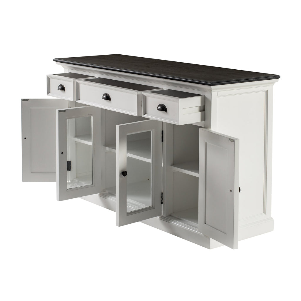 NovaSolo Halifax Contrast Buffet with 4 Doors 3 Drawers, Classic White & Black – view 4