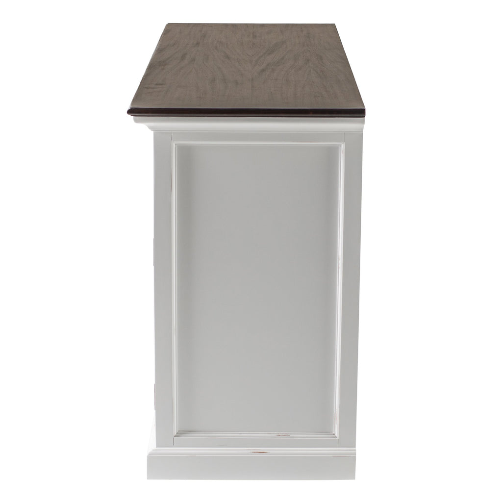 NovaSolo Halifax Accent Buffet with 4 Doors 3 Drawers, White Distress & Deep Brown – view 5