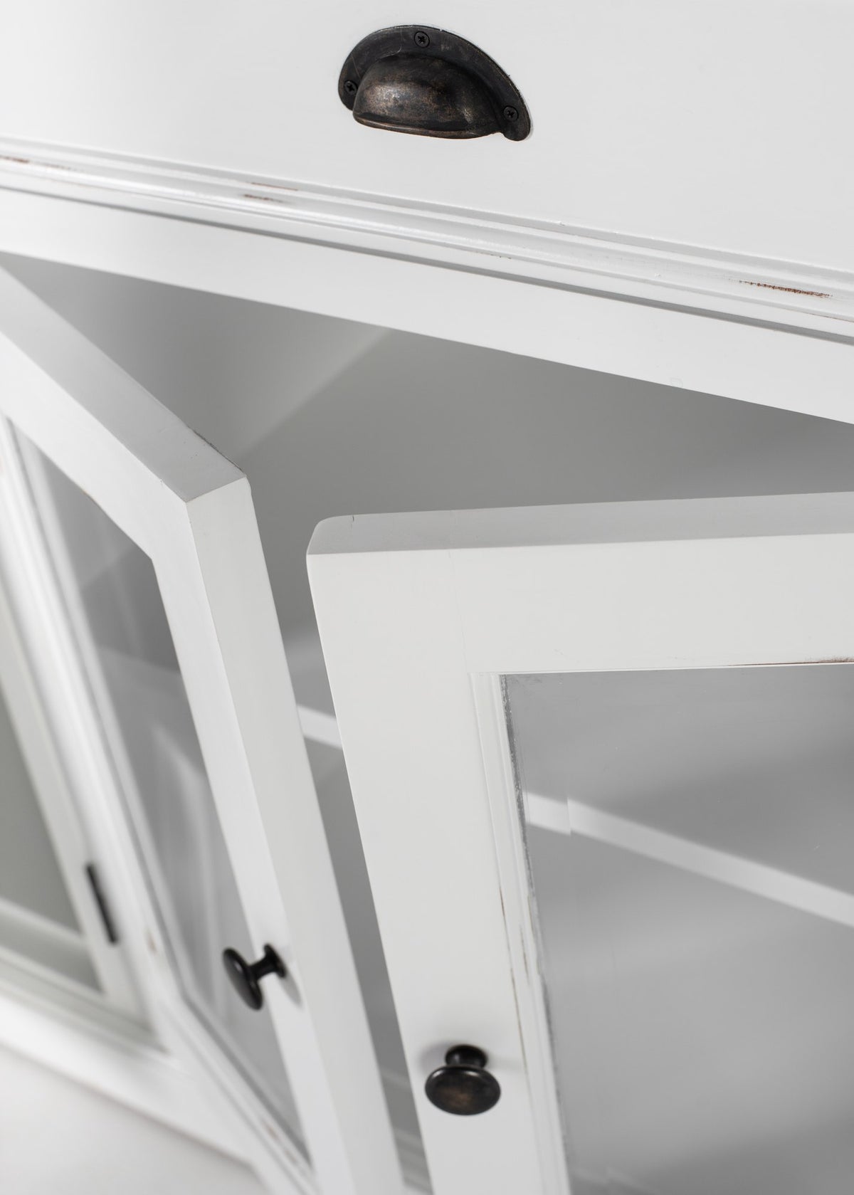 NovaSolo Halifax Accent Buffet with 4 Doors 3 Drawers, White Distress & Deep Brown – view 8