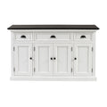 NovaSolo Halifax Contrast Buffet with 4 Doors 3 Drawers, Classic White & Black