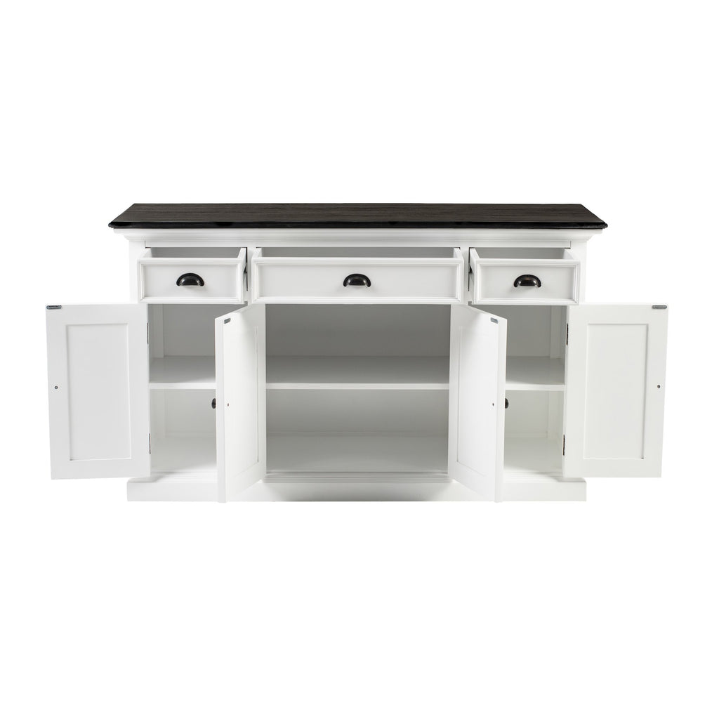 NovaSolo Halifax Contrast Buffet with 4 Doors 3 Drawers, Classic White & Black – view 2