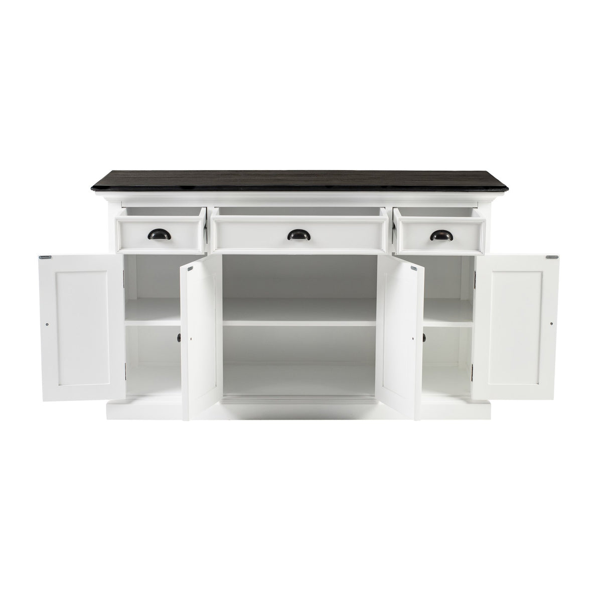 NovaSolo Halifax Contrast Buffet with 4 Doors 3 Drawers, Classic White & Black – view 2