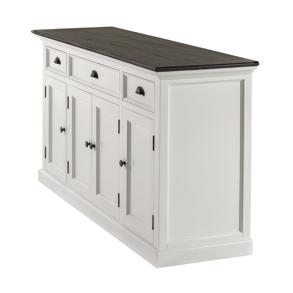 NovaSolo Halifax Contrast Buffet with 4 Doors 3 Drawers, Classic White & Black – view 3