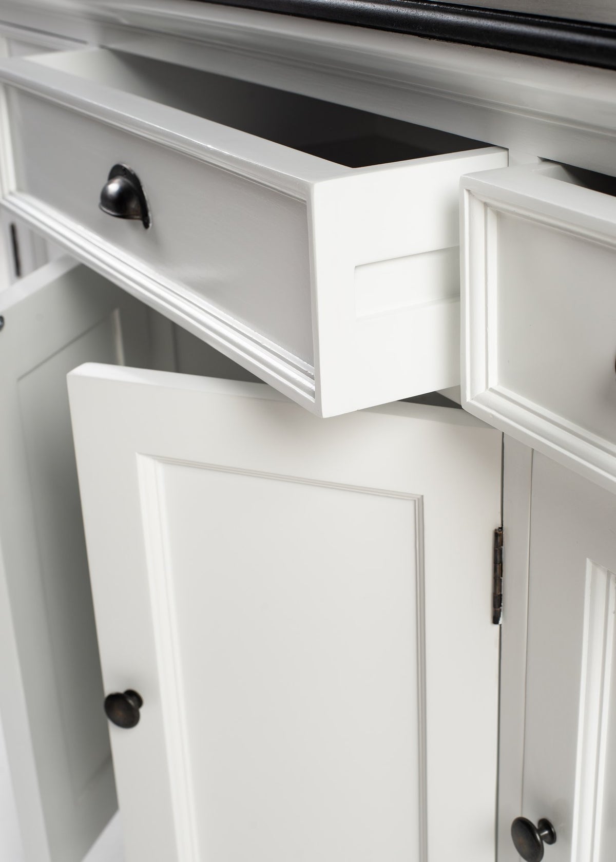 NovaSolo Halifax Contrast Buffet with 4 Doors 3 Drawers, Classic White & Black – view 8
