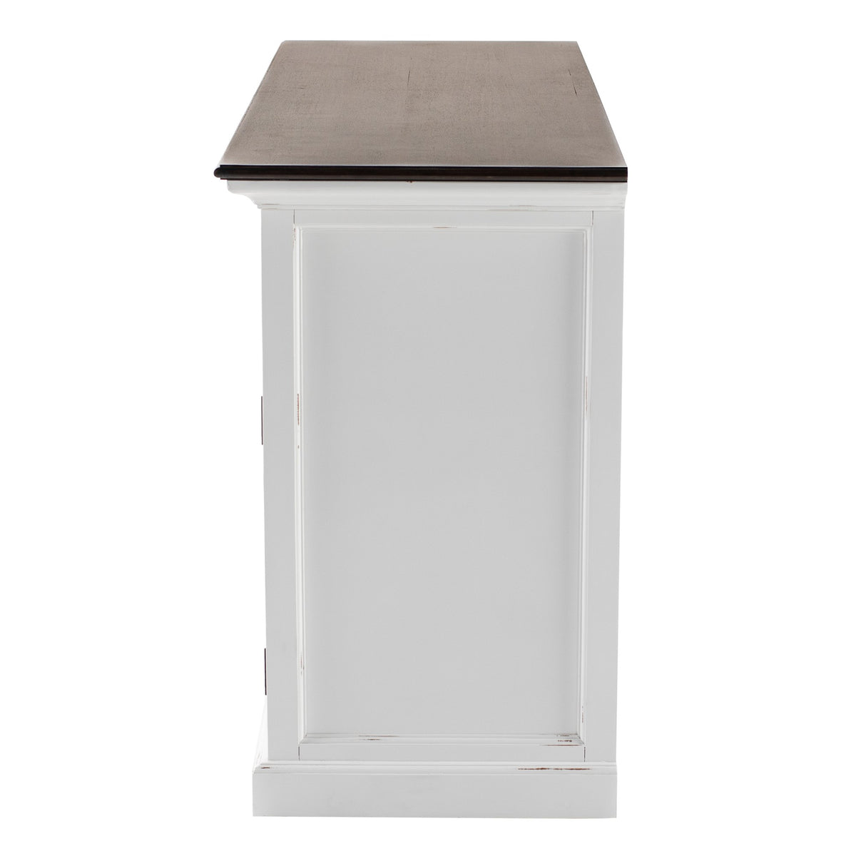 NovaSolo Halifax Accent Buffet with 4 Doors 3 Drawers, White Distress & Deep Brown – view 5