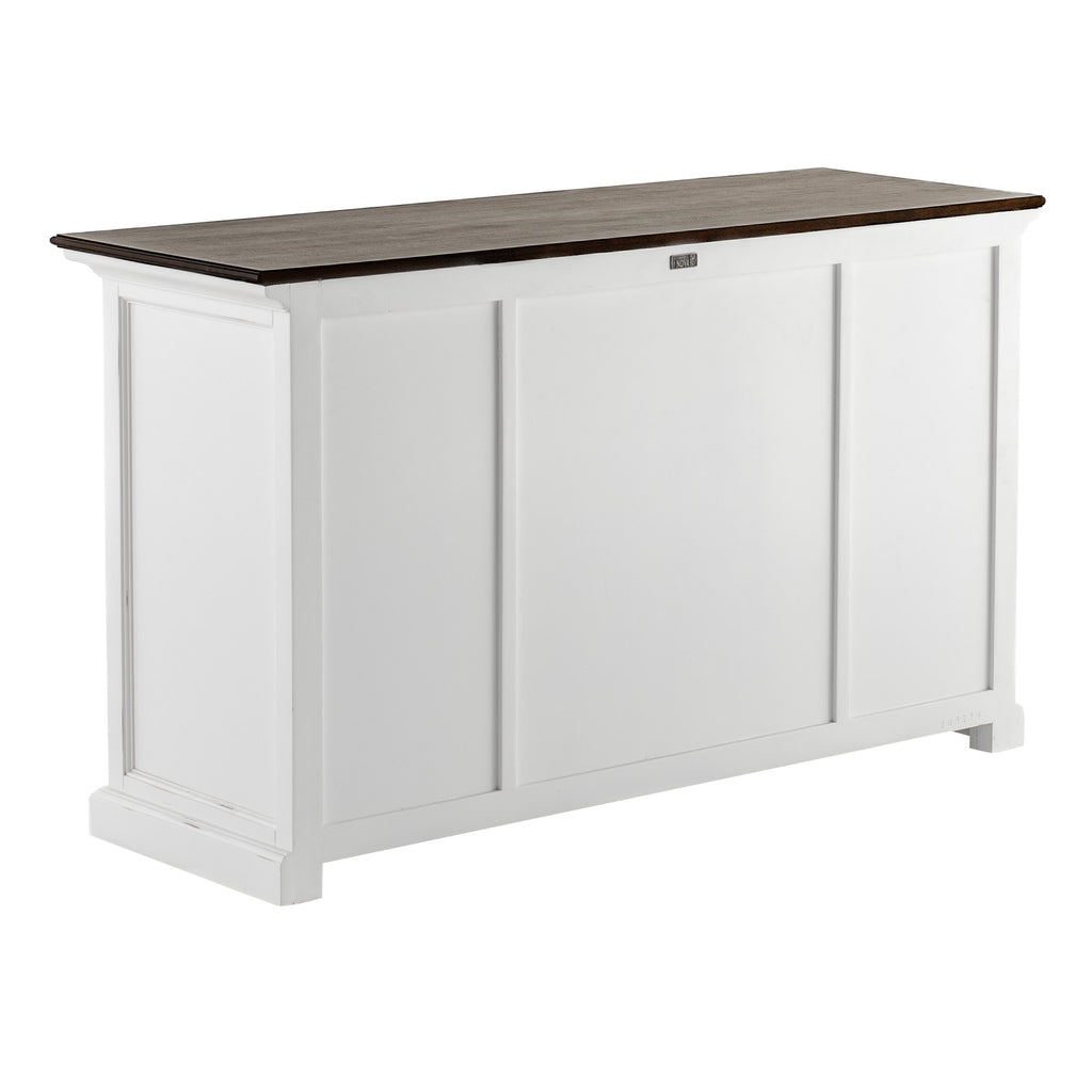 NovaSolo Halifax Accent Buffet with 4 Doors 3 Drawers, White Distress & Deep Brown – view 6