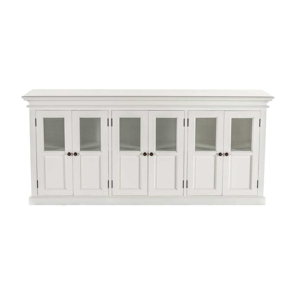 NovaSolo Halifax Buffet with 6 Glass Doors, Classic White