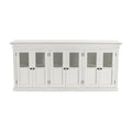 NovaSolo Halifax Buffet with 6 Glass Doors, Classic White