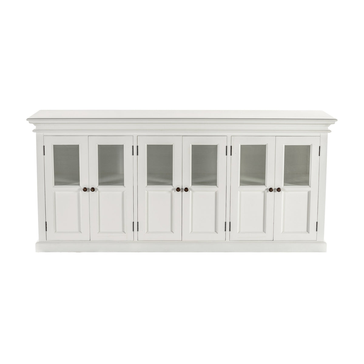 NovaSolo Halifax Buffet with 6 Glass Doors, Classic White