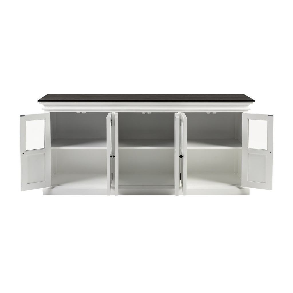 NovaSolo Halifax Contrast Buffet with 6 Glass Doors, Classic White & Black – view 2