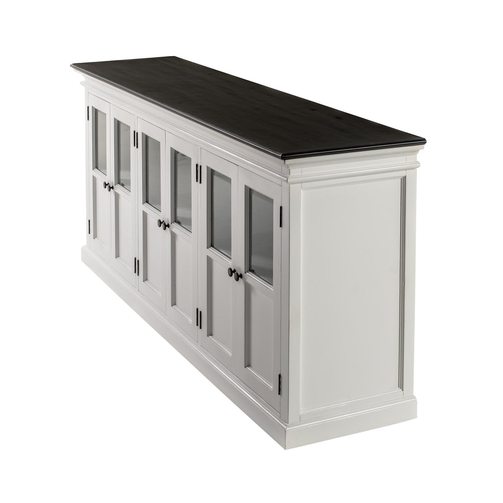 NovaSolo Halifax Contrast Buffet with 6 Glass Doors, Classic White & Black – view 3