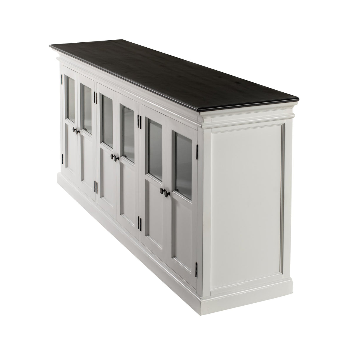 NovaSolo Halifax Contrast Buffet with 6 Glass Doors, Classic White & Black – view 3
