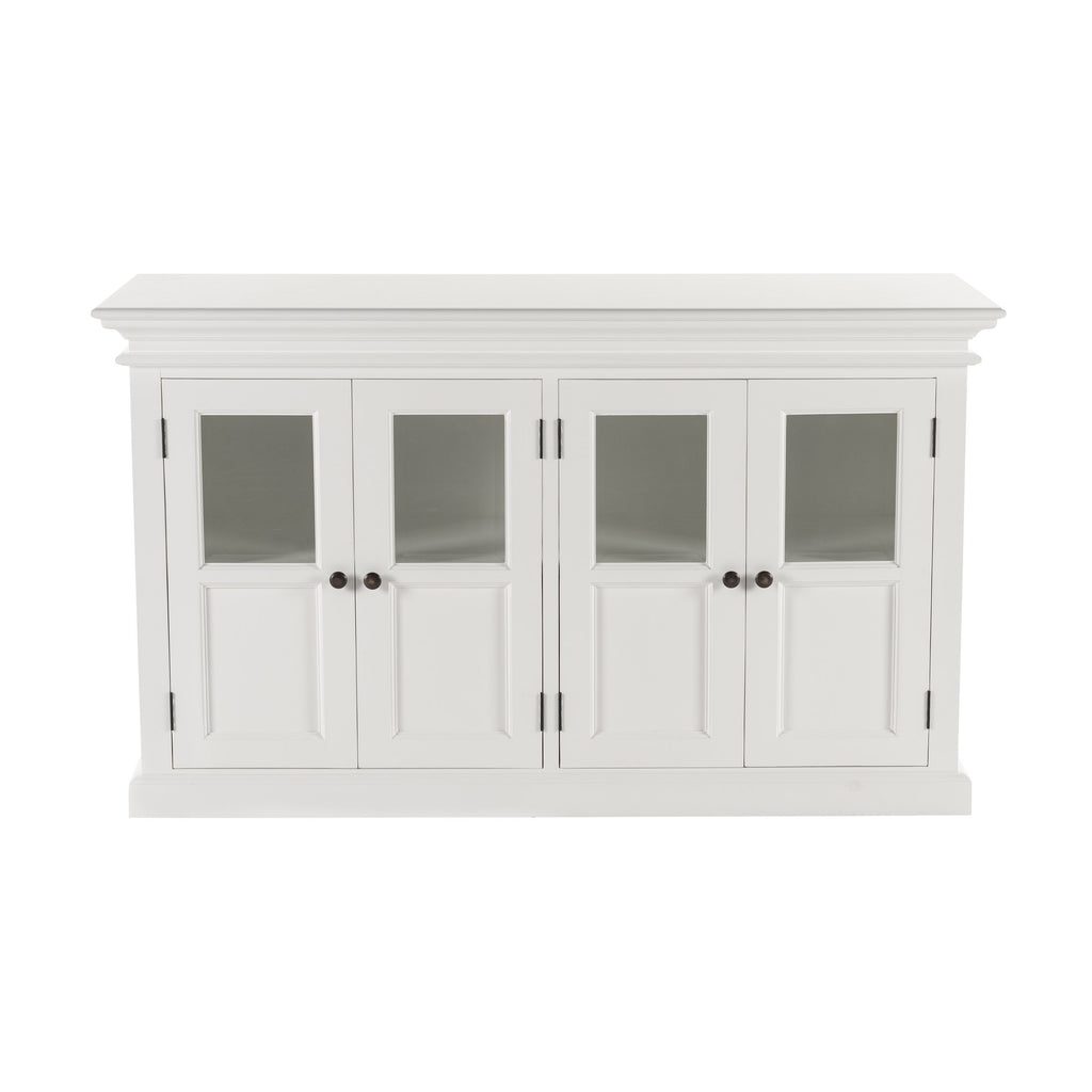 NovaSolo Halifax Buffet with 4 Glass Doors, Classic White