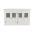 NovaSolo Halifax Buffet with 4 Glass Doors, Classic White