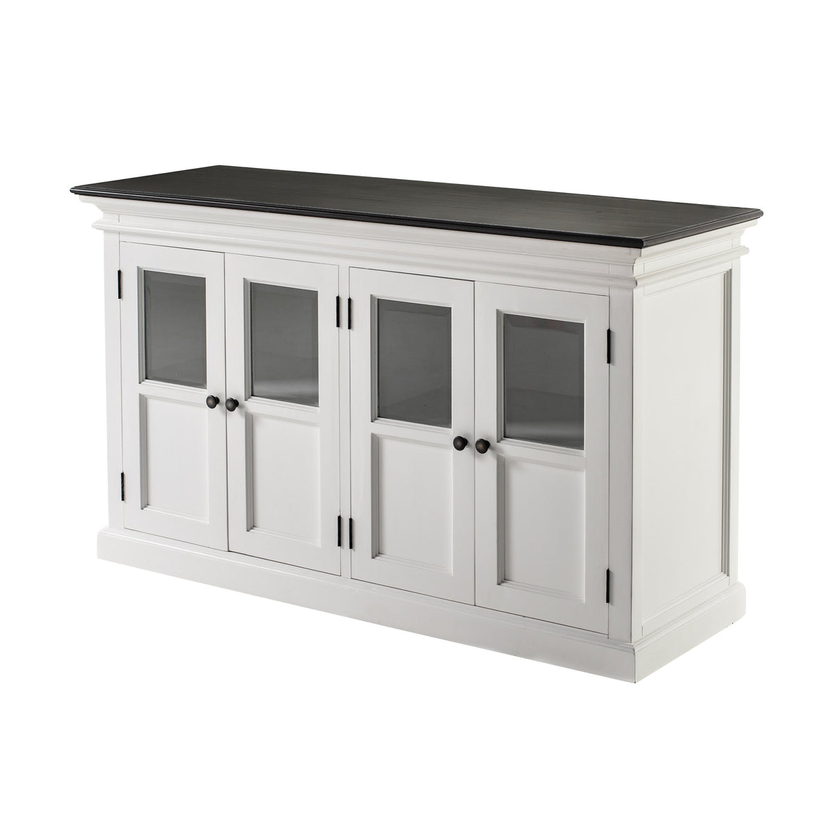 NovaSolo Halifax Contrast Buffet with 4 Glass Doors, Classic White & Black – view 3