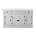 NovaSolo Provence Buffet with 4 Doors 3 Drawers, Classic White