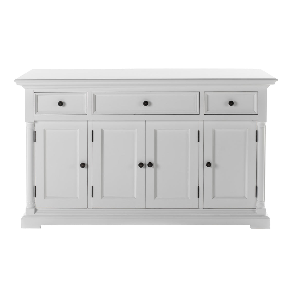 NovaSolo Provence Buffet with 4 Doors 3 Drawers, Classic White