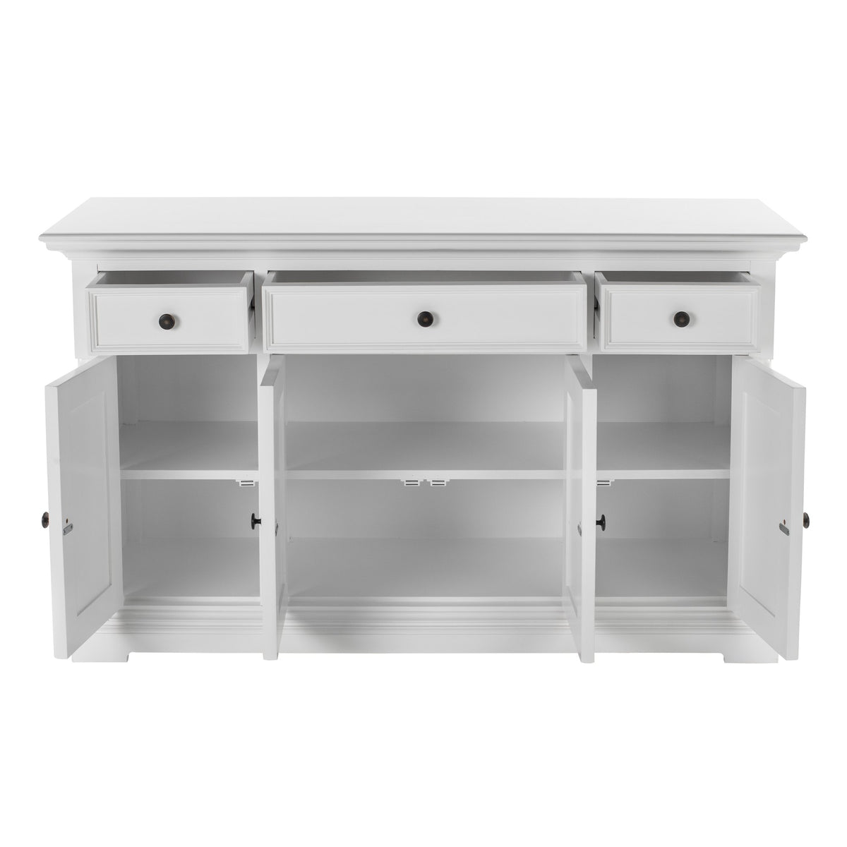 NovaSolo Provence Buffet with 4 Doors 3 Drawers, Classic White – view 2