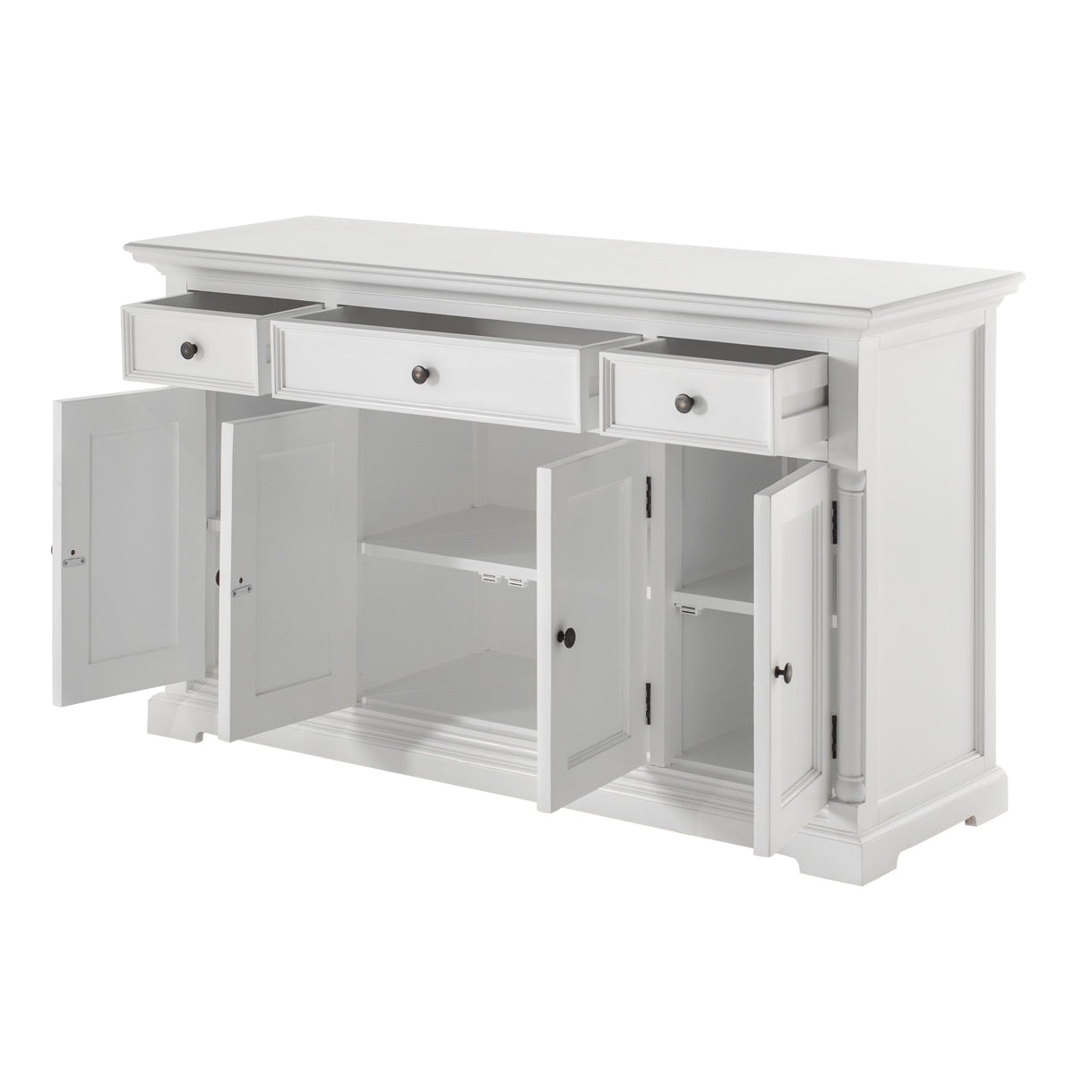 NovaSolo Provence Buffet with 4 Doors 3 Drawers, Classic White – view 4