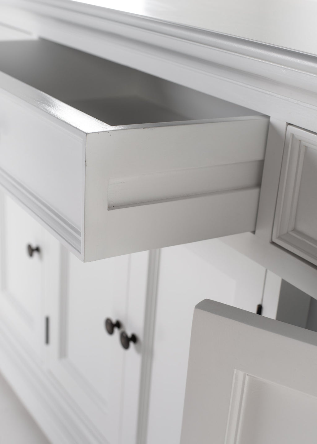 NovaSolo Provence Buffet with 4 Doors 3 Drawers, Classic White – view 9