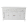 NovaSolo Skansen Buffet with 4 Doors 3 Drawers, Classic White