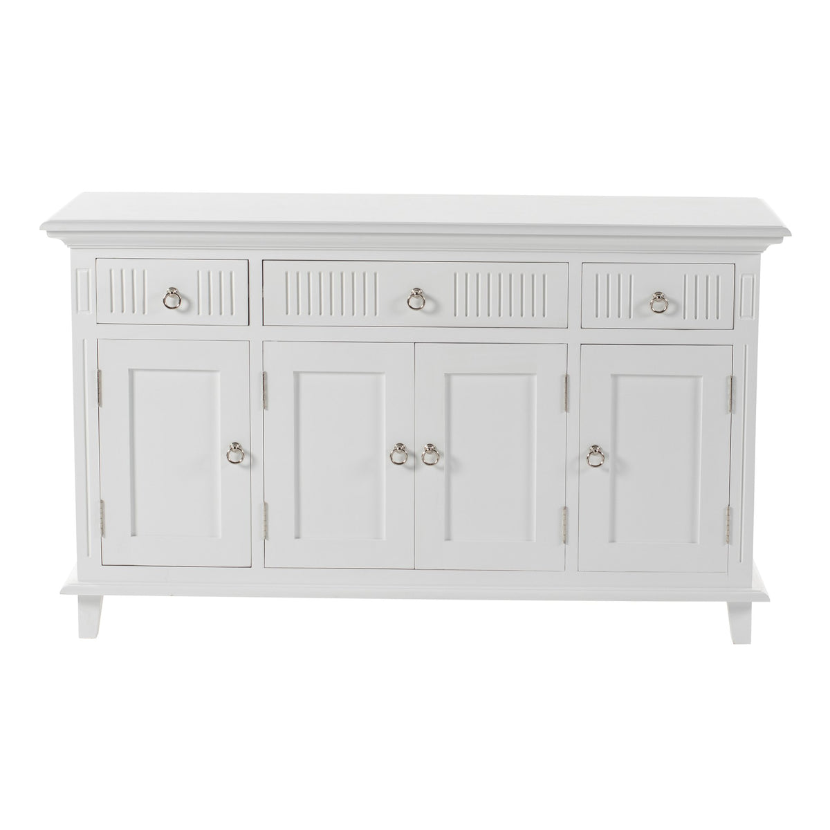 NovaSolo Skansen Buffet with 4 Doors 3 Drawers, Classic White