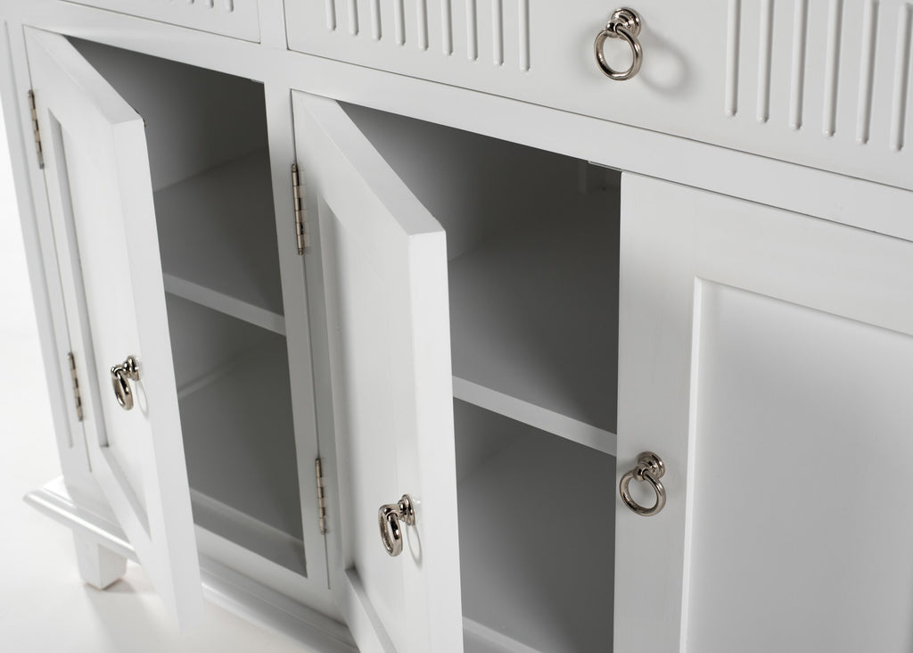 NovaSolo Skansen Buffet with 4 Doors 3 Drawers, Classic White – view 9