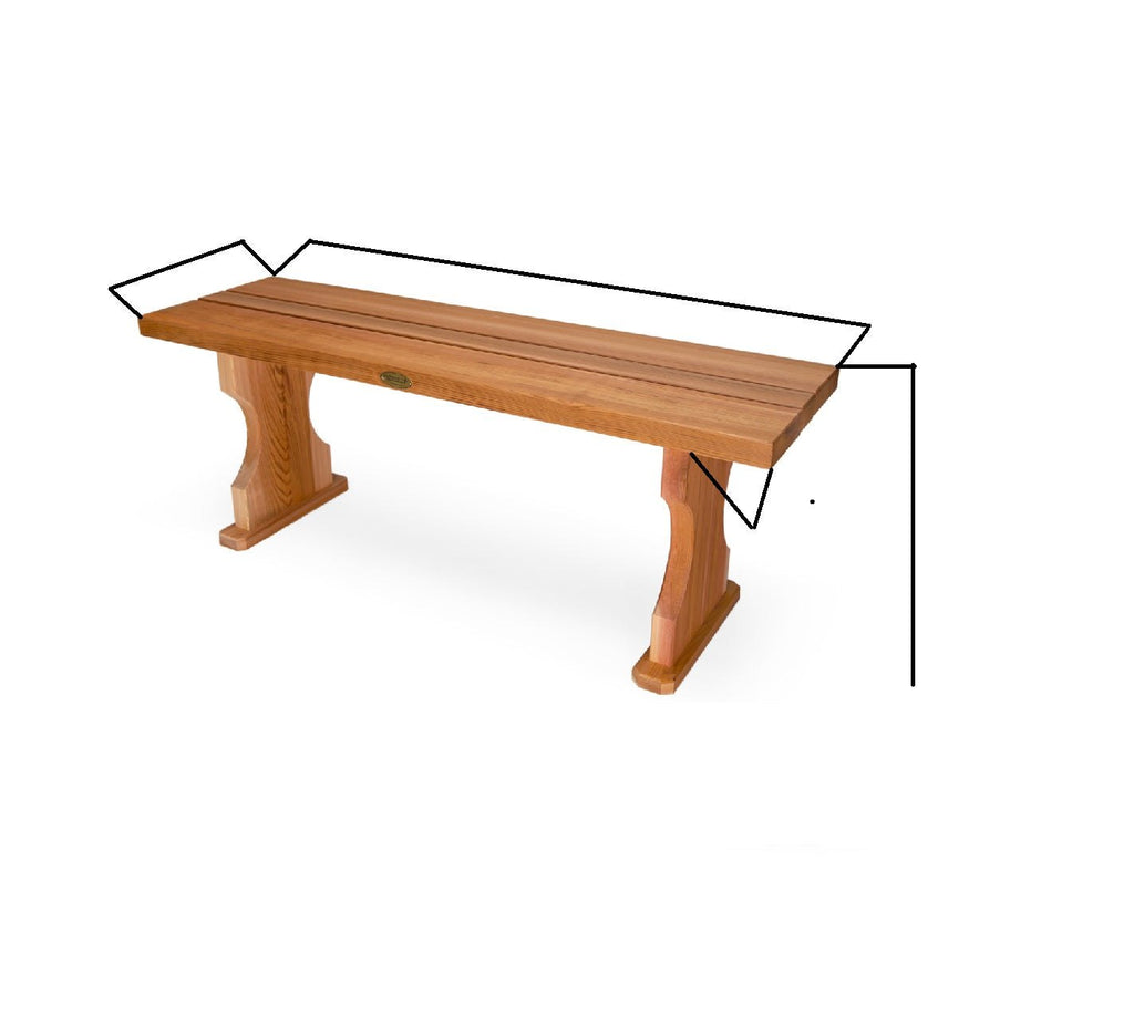All Things Cedar 4-ft Backless Bench – view 8