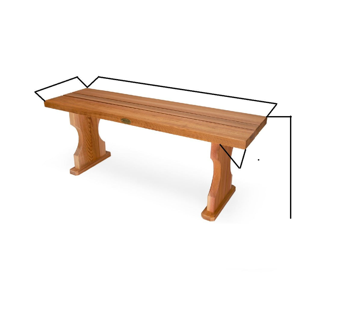 All Things Cedar 4-ft Backless Bench – view 8