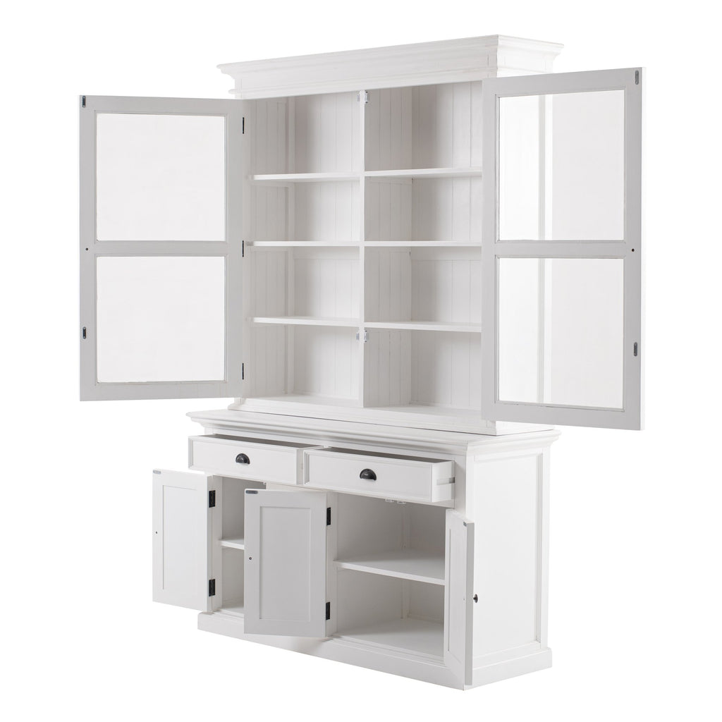 NovaSolo Halifax Glass-Display Hutch Unit, Classic White – view 3