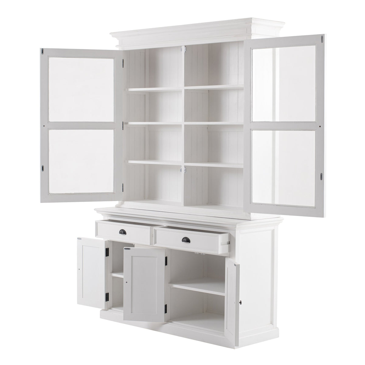NovaSolo Halifax Glass-Display Hutch Unit, Classic White – view 3