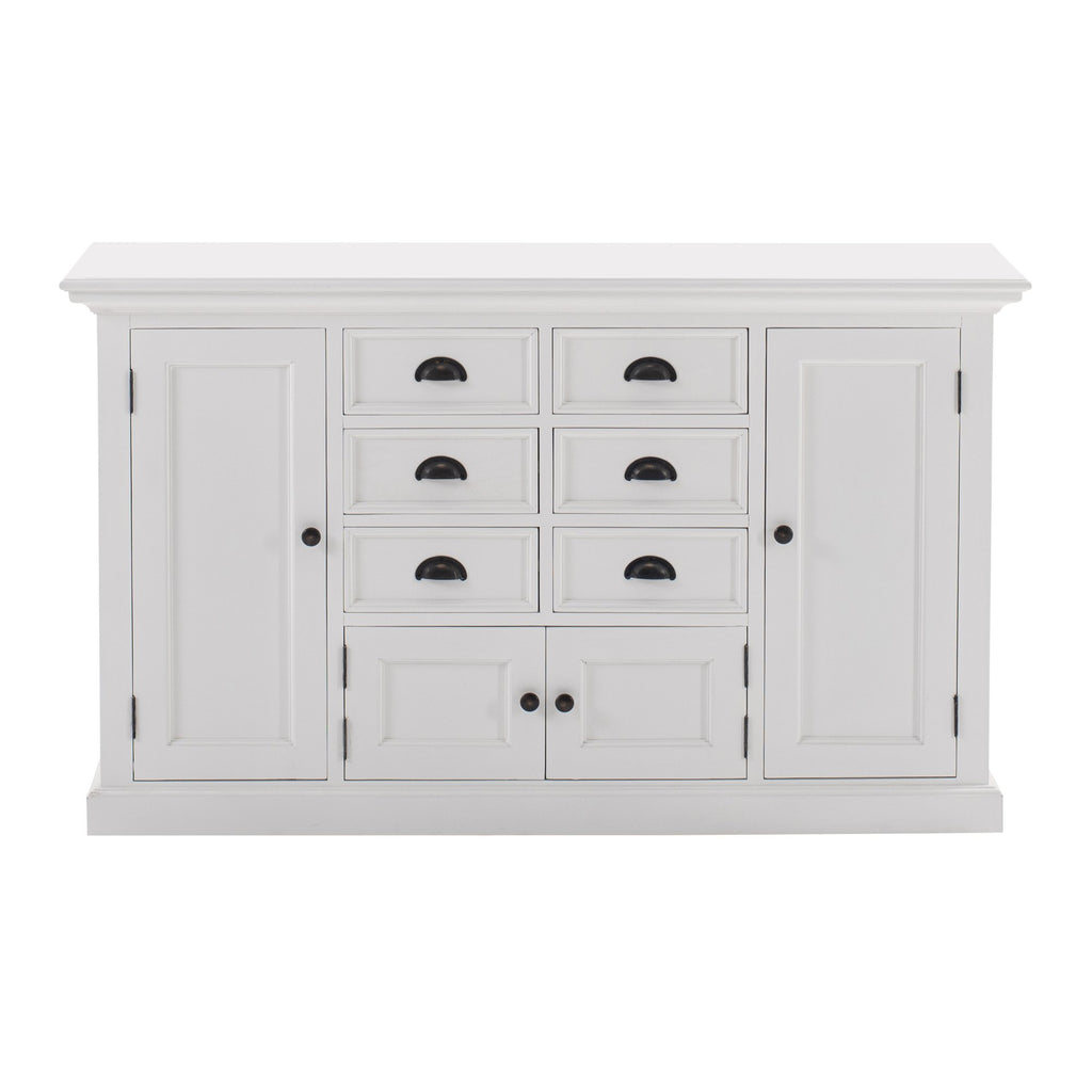 NovaSolo Halifax Glass Door Dining Hutch Unit, Classic White – view 10