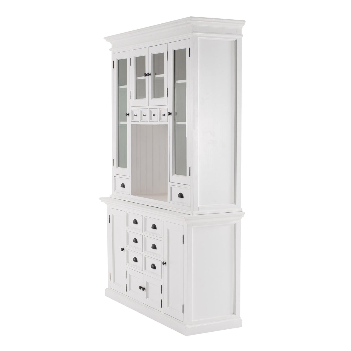 NovaSolo Halifax Glass Door Dining Hutch Unit, Classic White – view 2
