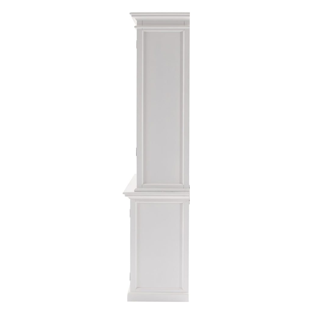 NovaSolo Halifax Glass Door Dining Hutch Unit, Classic White – view 4