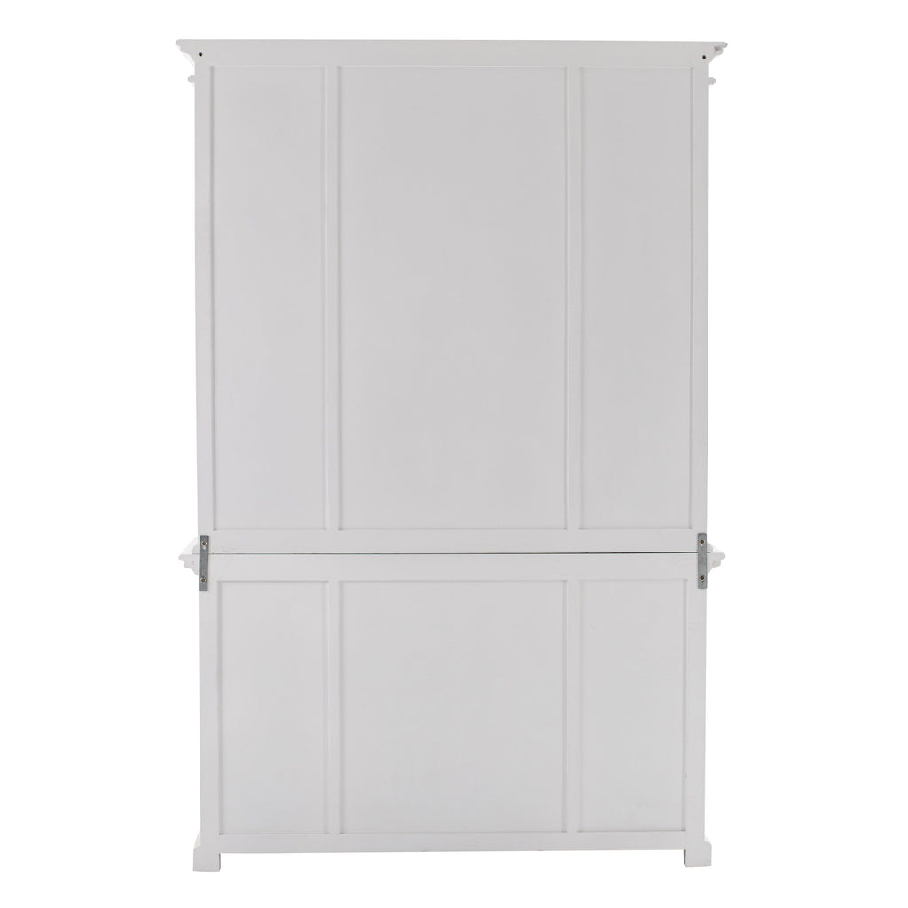NovaSolo Halifax Glass Door Dining Hutch Unit, Classic White – view 5