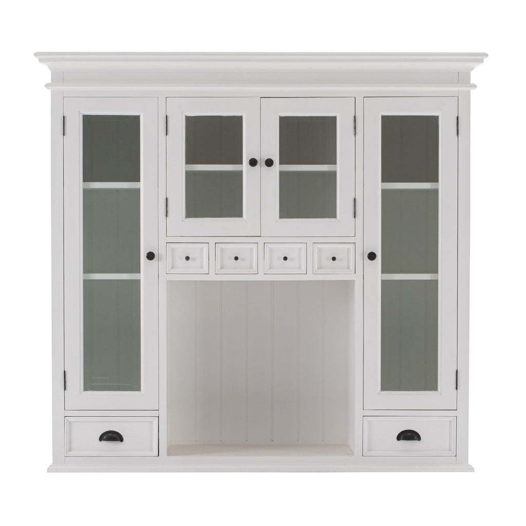 NovaSolo Halifax Glass Door Dining Hutch Unit, Classic White – view 6