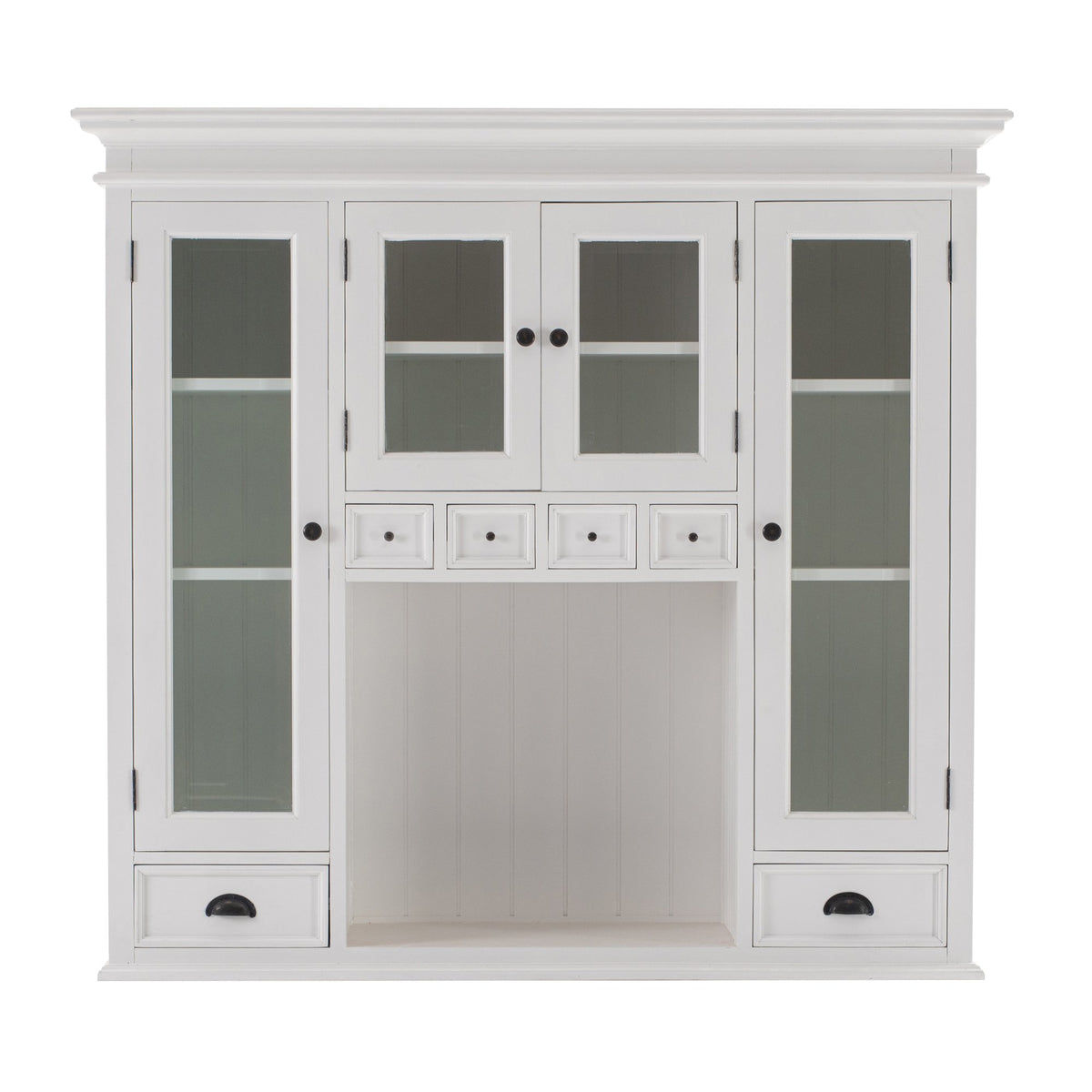 NovaSolo Halifax Glass Door Dining Hutch Unit, Classic White – view 6