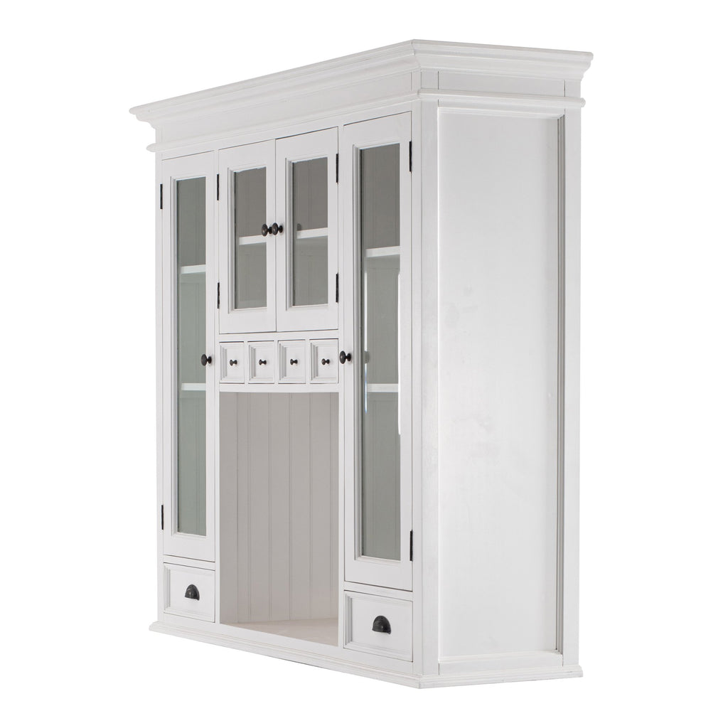 NovaSolo Halifax Glass Door Dining Hutch Unit, Classic White – view 7