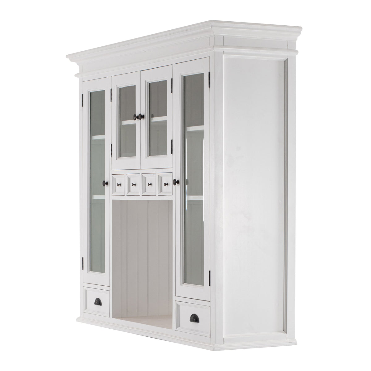NovaSolo Halifax Glass Door Dining Hutch Unit, Classic White – view 7