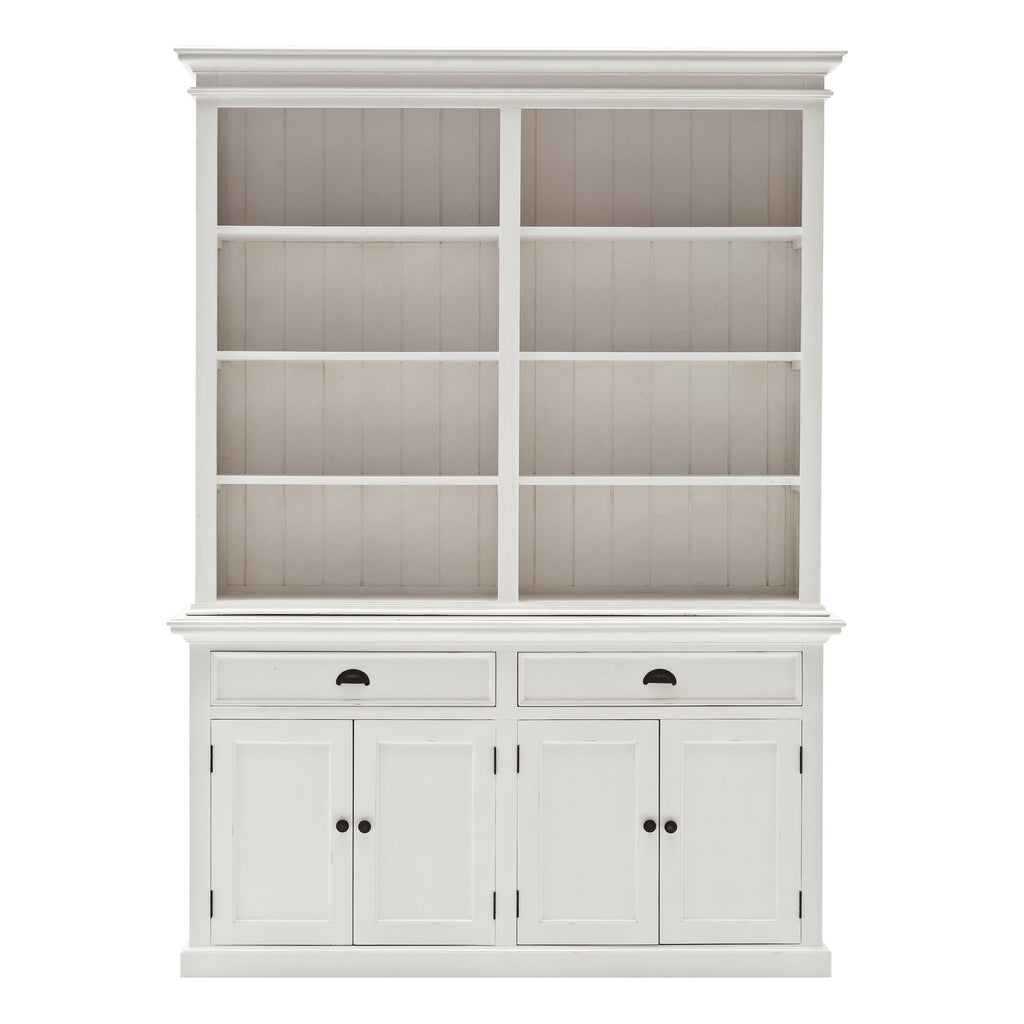NovaSolo Halifax Hutch Bookcase Unit, Classic White