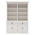 NovaSolo Halifax Hutch Bookcase Unit, Classic White