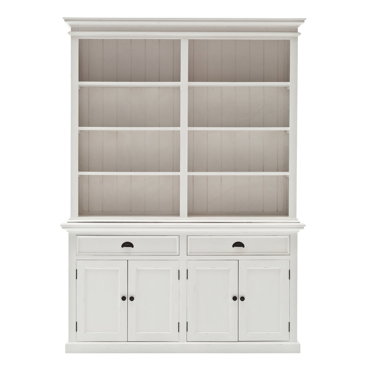 NovaSolo Halifax Hutch Bookcase Unit, Classic White