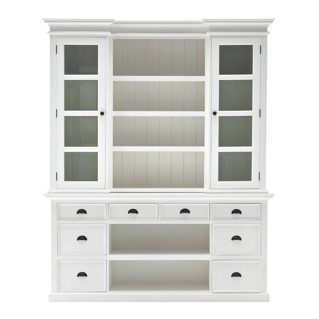 NovaSolo Halifax Library Hutch with Basket Set, Classic White – view 2