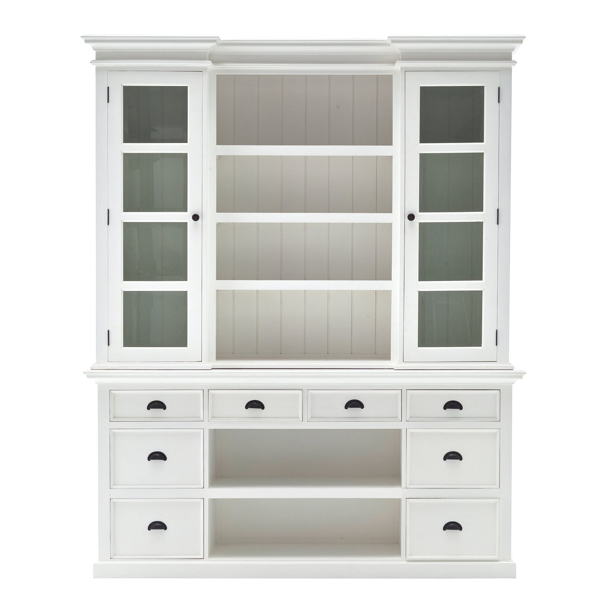 NovaSolo Halifax Library Hutch with Basket Set, Classic White – view 2